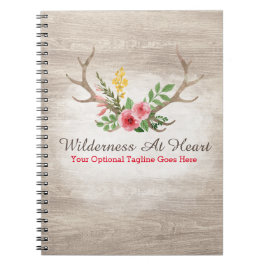Cuaderno Rústica Antler Bohemia Floral Madera de color