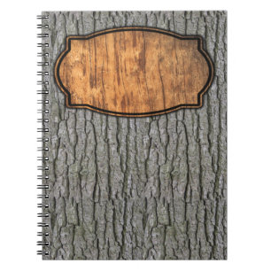 Cuaderno Rústica Faux Dry Wood Grain Tree Barble