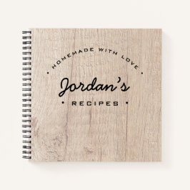 Cuaderno Rústica personalizada casera con receta de amor