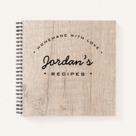 Cuaderno Rústica personalizada casera con receta de amor