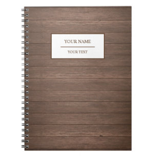 Cuaderno Rústico de Madera de Granero Campestre