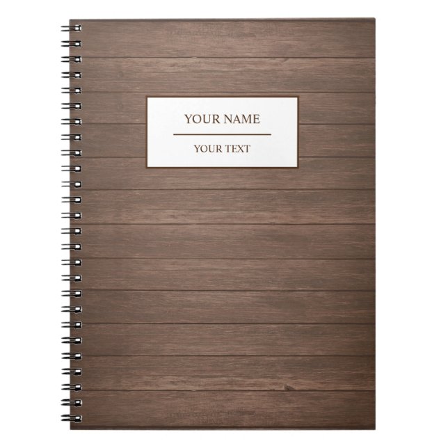 Cuaderno Rústico de Madera de Granero Campestre (Frente)