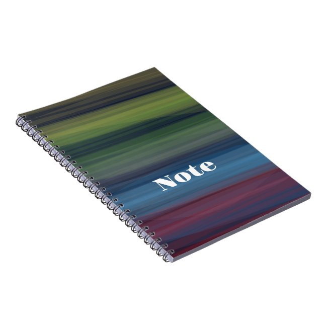 Cuaderno Rústico elegante colorido Verde azulado (Lado Derecho)