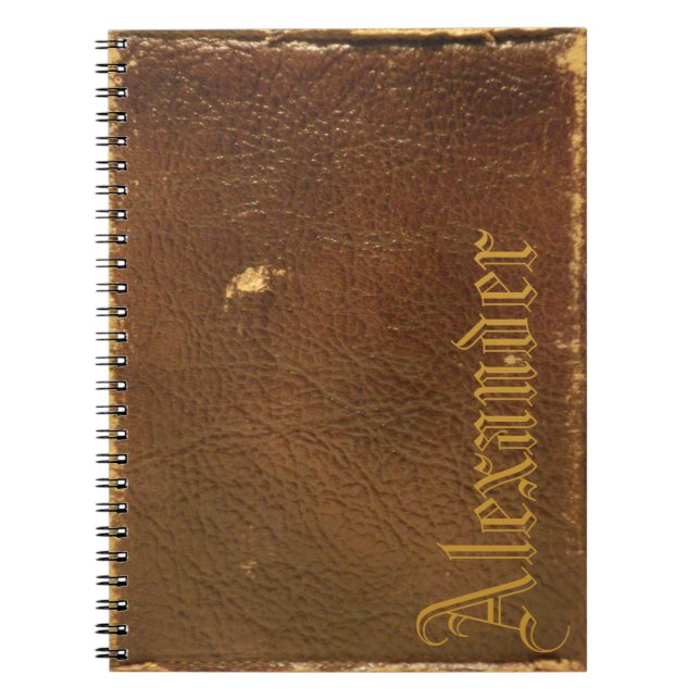 Cuaderno Rústico Faux Brown Leather (Frente)