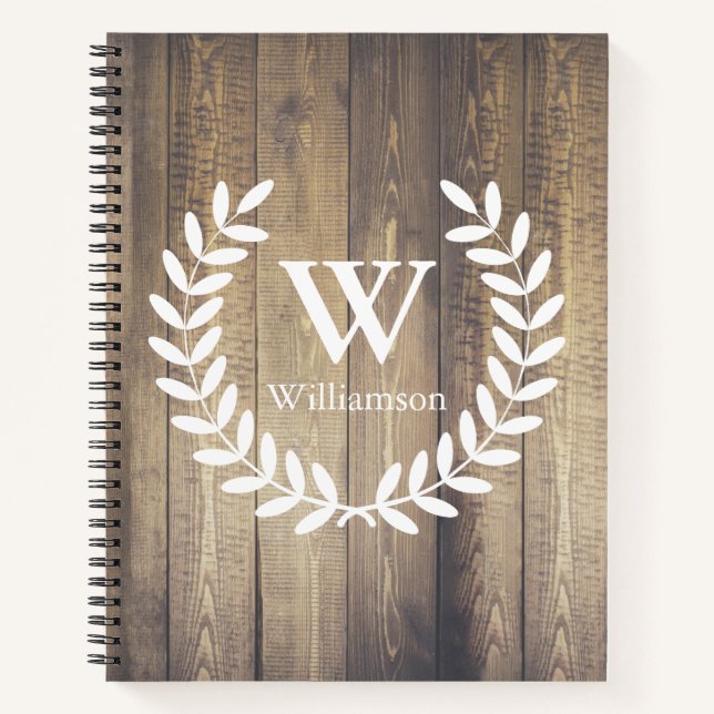 Cuaderno Rústico País Lárigos Blancos y Madera de Barn (Anverso)