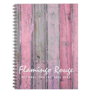 Cuaderno Rústico Rosa Madera Vintage y Boho Chic Boutique