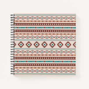Cuaderno Rusts aztecas Crema Verde azulada Motivos mixtos V