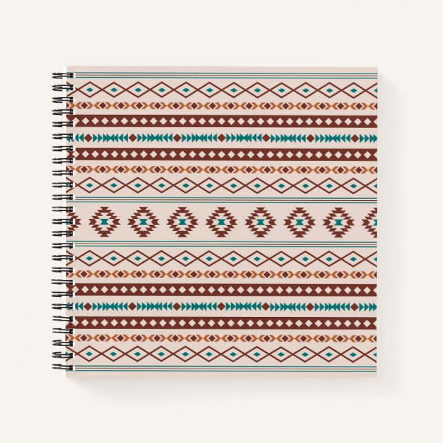 Cuaderno Rusts aztecas Crema Verde azulada Motivos mixtos V (Anverso)