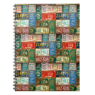 Cuaderno Rusty License Plate Collection