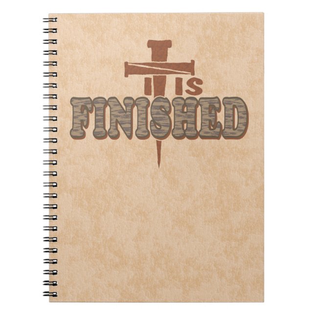 Cuaderno Rusty Nails Cruz del Cristo Diseño Cristiano (Frente)