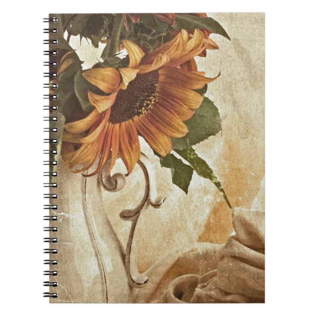 Cuaderno Rusty Naranja Sunflowers (Frente)