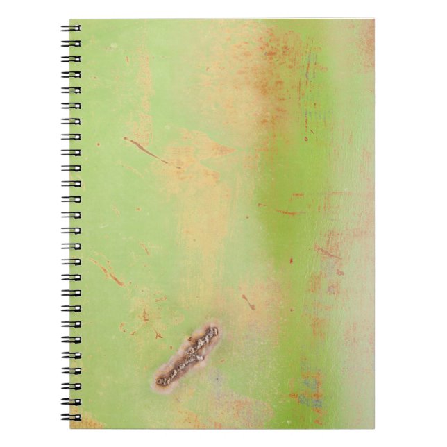 Cuaderno Rusty verde Metalizado Patina soldadura Grunge Fot (Frente)