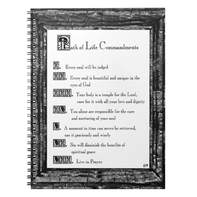 Cuaderno Ruta de los mandamientos de vida (Frente)