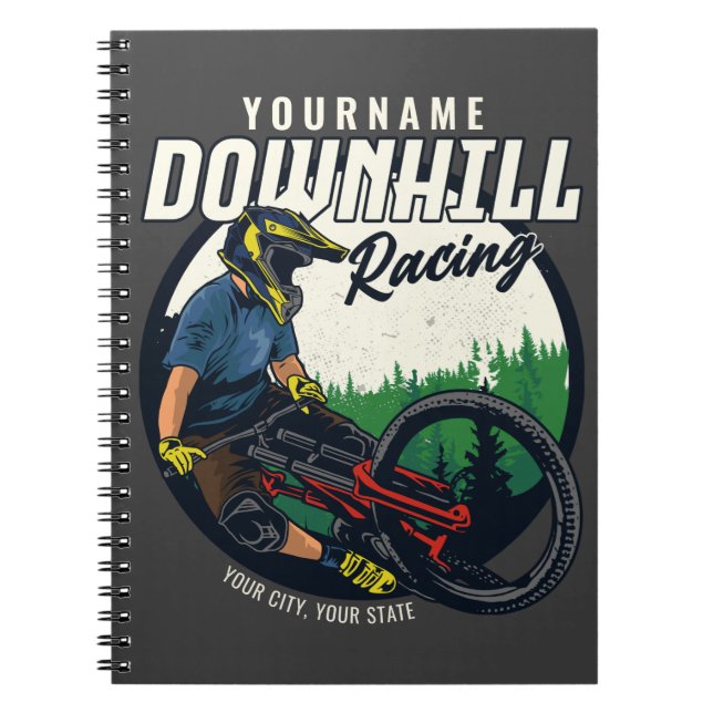 Cuaderno Ruta personalizada para ciclismo de montaña de Car (Frente)