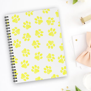 Cuaderno Rutas de perro, garras de perro, patas amarillas