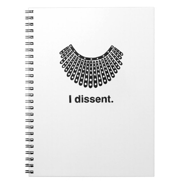 Cuaderno Ruth Bader Ginsburg, yo discrepo del collar RBG (Frente)