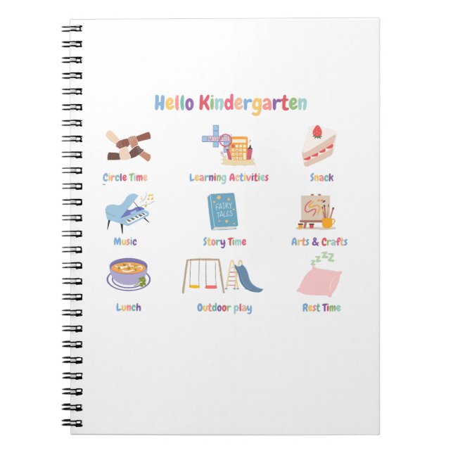 Cuaderno Rutina de jardín de infancia para volver al cuader (Frente)