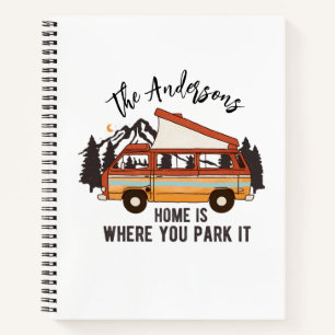 Cuaderno RV Camping Tent TrailHome es donde lo estacionas