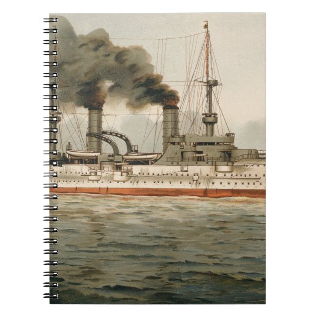 Cuaderno S.M. Kreuzer "Furst Bismarck" de Grosse (H.M. (Frente)