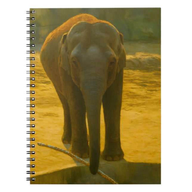Cuaderno Sabiduría del Elefante Dorado - Vida salvaje majes (Frente)
