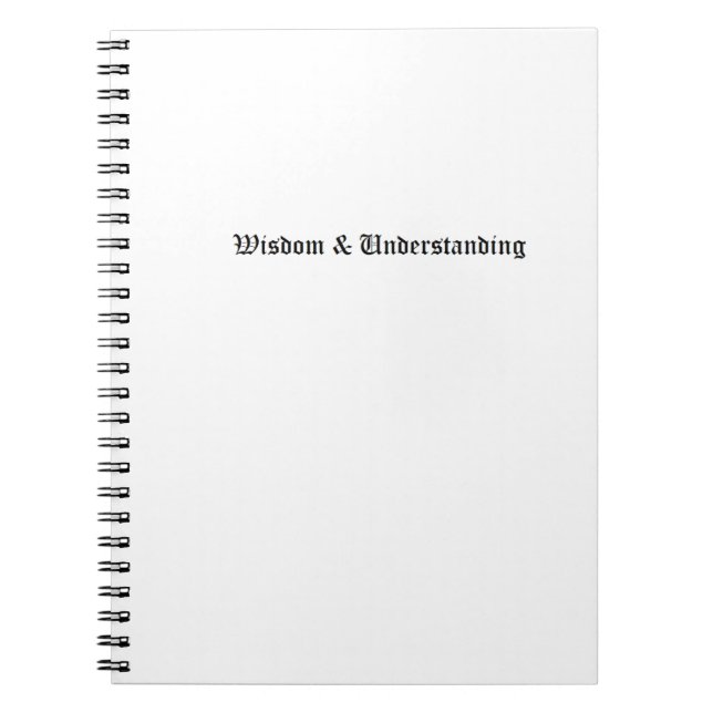 Cuaderno Sabiduría y comprensión (Frente)
