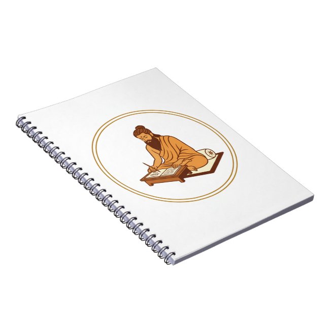 Cuaderno Sabio Antiguo Escribiendo Textos Sagrados (Lado Derecho)