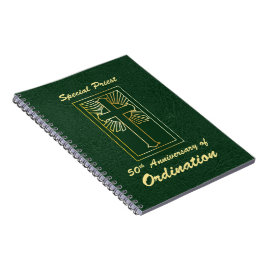 Cuaderno Sacerdote 50 Aniversario del cuero natural