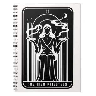 Cuaderno Sacerdotisa Alta del Tarot Mujer Fumando Hierba Oc
