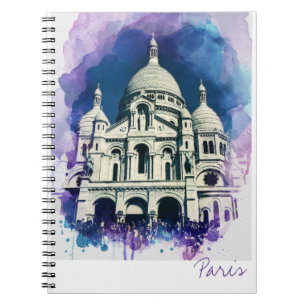 Cuaderno Sacré-Coeur Montmartre París Francia Arquitectura