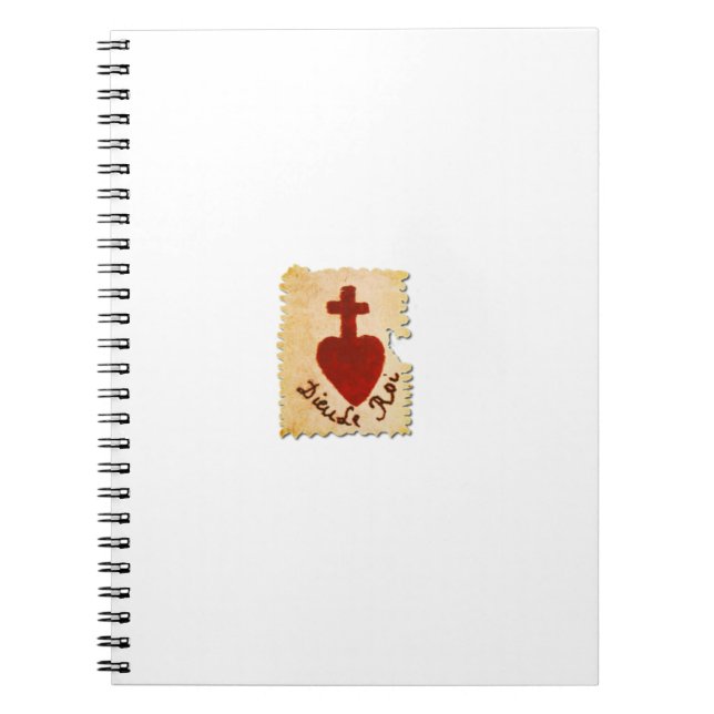 Cuaderno Sacred Heart Vendée Dieu, le Roi Catholic (Frente)