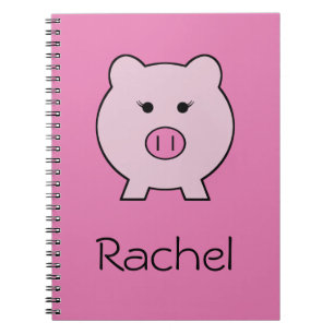 Cuaderno Sadie el cerdo rosado ~ Cute Girly Kawaii