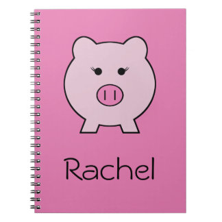 Cuaderno Sadie el cerdo rosado ~ Cute Girly Kawaii