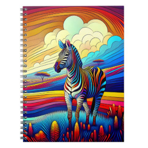 Cuaderno Safari Cebra Arcoíris