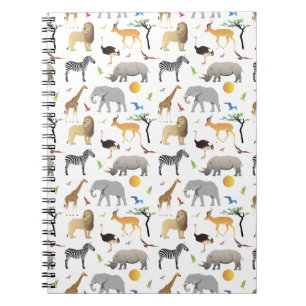 Cuaderno Safari Savanna Múltiples Animales