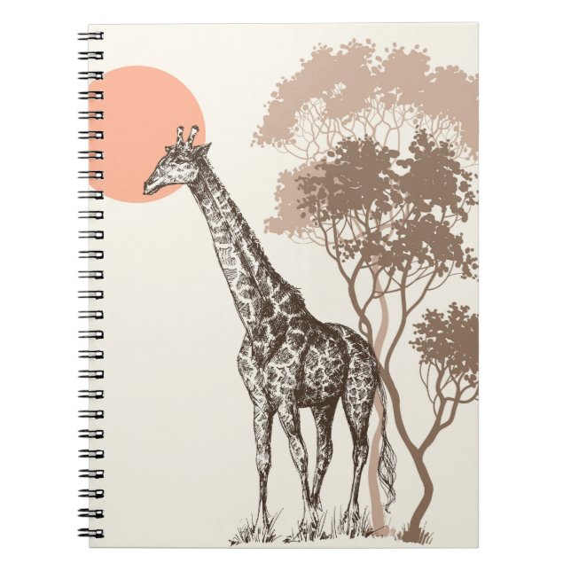 Cuaderno Safari Sunset Giraffe Naturaleza (Frente)