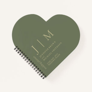 Cuaderno Sage and Gold Formal Simple Love Wedding Planner