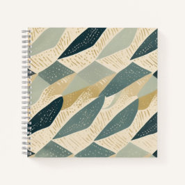 Cuaderno Sage Coastal Batik Parang Inspirado en Geométrico