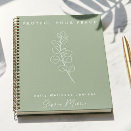 Cuaderno Sage Eucalyptus Minimalist Daily Wellness Journal