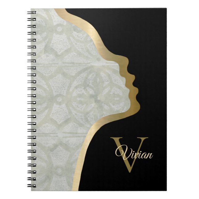 Cuaderno Sage Green Black And Gold Face (Frente)