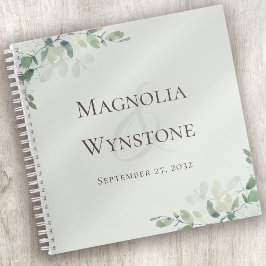 Cuaderno Sage Green Boda Eucalyptus Green Guest Book