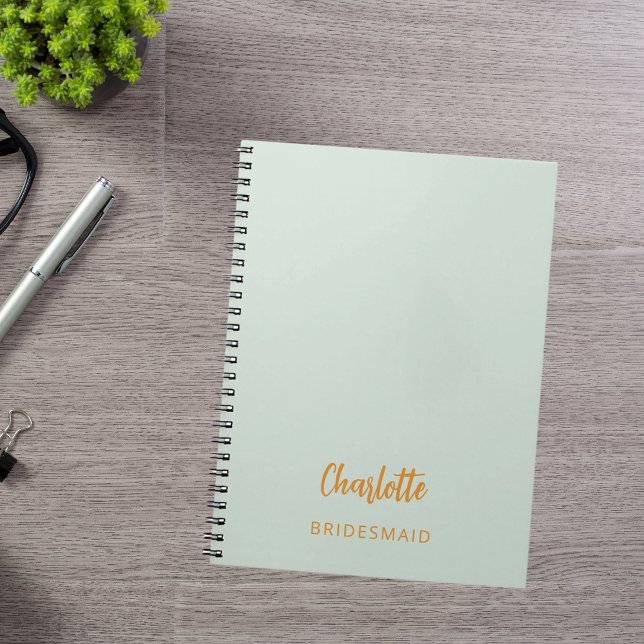 Cuaderno Sage green de la dama de honor (Subido por el creador)