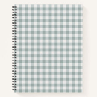 Cuaderno Sage Green Gingham Plaid Stripe