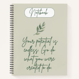 Cuaderno Sage Green Minimalist Spiral Notebook