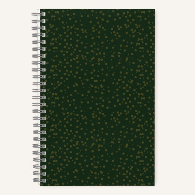Cuaderno Sage Green Polka Dots Modern Pattern  (Anverso)