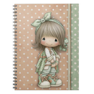 Cuaderno Sage Verde Polvo Rosa Rubio Ceniza Mochila Escolar