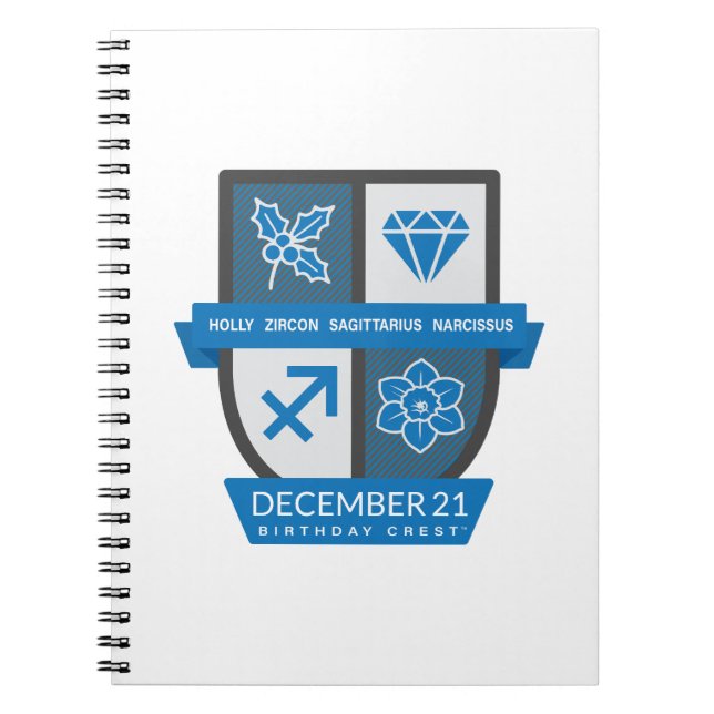 Cuaderno Sagittarius Birthday Crest™ December 1-21 Journal (Frente)