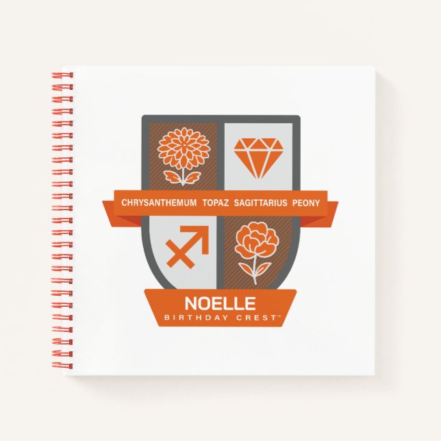 Cuaderno Sagittarius Birthday Crest™ November 22-30 (Anverso)