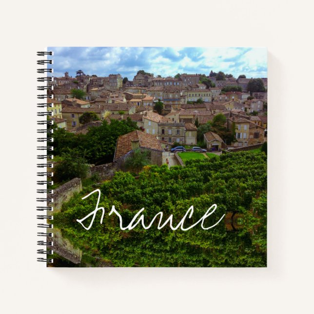 Cuaderno Saint-Émilion Francia Arquitectura Gironda frances (Anverso)
