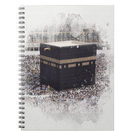 Cuaderno Saint Kaaba, Masjid Al Haram, acuarela ilustrada