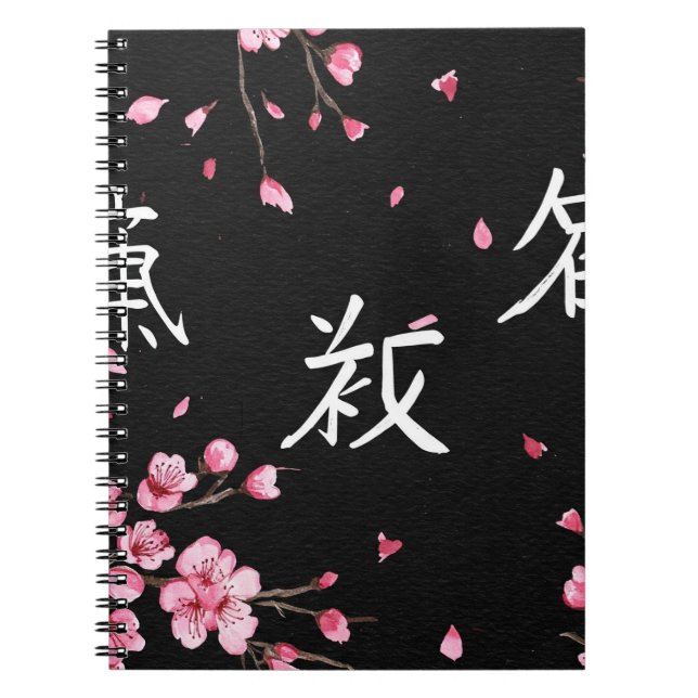Cuaderno Sakura en flor por Natasha Us (Frente)